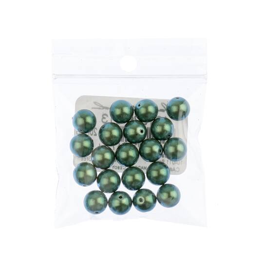 Preciosa Maxima 8mm Pearlescent Glass Nacre Pearls